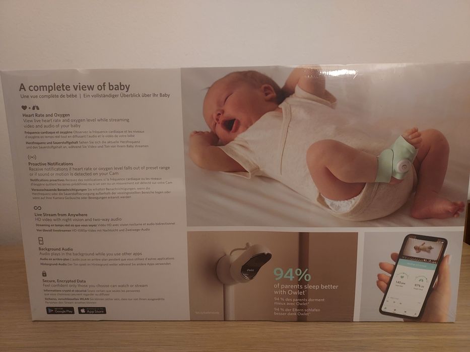 Smart Sock Owlet + cameră (nou, sigilat)