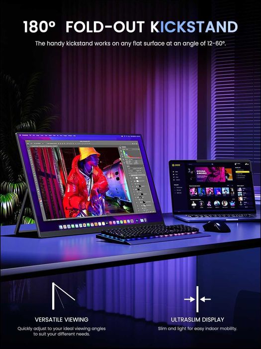 Monitor Portabil UPERFECT 24.5 Inch 2k 165HZ 2550 x 1440