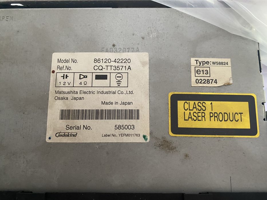 CD player Toyota RAV4 XA30 (2006-2012)