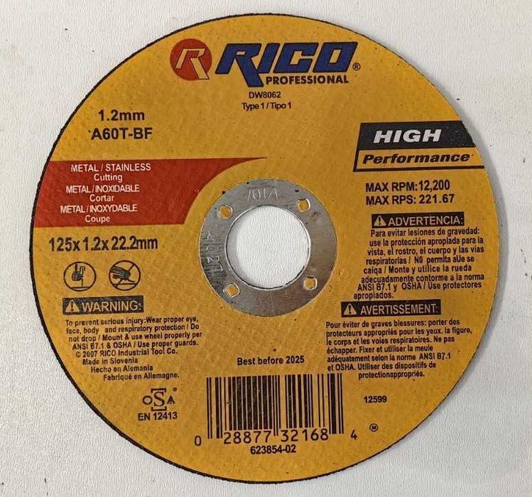 К-Т ПРОФИ ДИСКОВЕ RICO за Рязане на Метали - 115ММ, 125ММ И 230ММ.