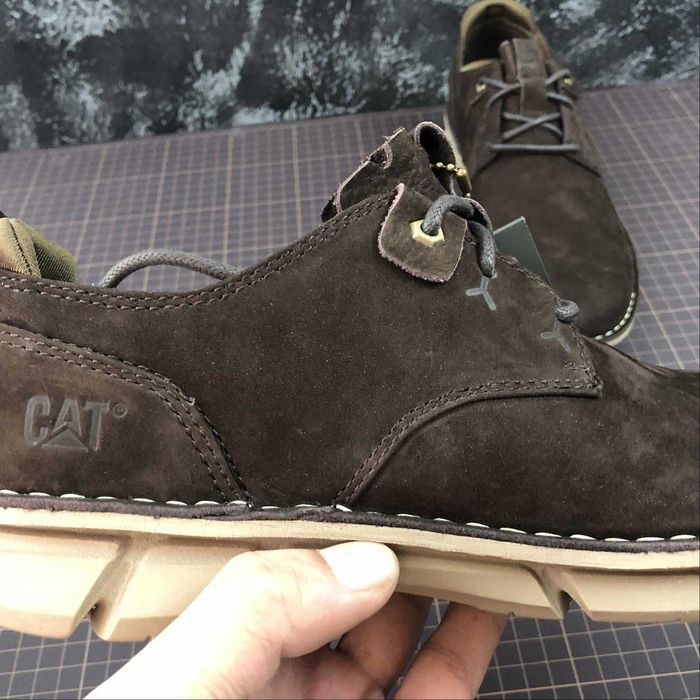 Мокасины мужские кожаные CAT Emanate Brown, туфли мужские [39-45]