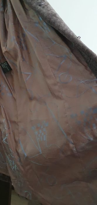 Шуба мутоновая с отделкой норка