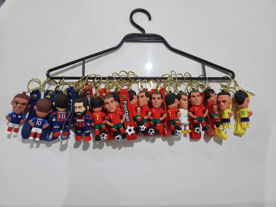 Футболни Ключодържатели Роналдо Меси Неймар Мбапе Фигурка с Ключ 12см