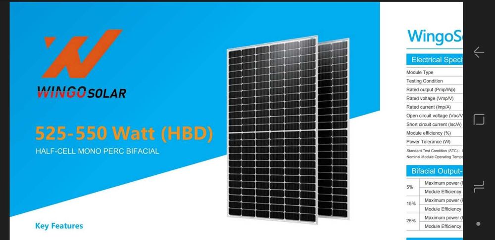 Ikki tomonlama quyosh paneli/Двусторонняя! Солнечная панель 550w