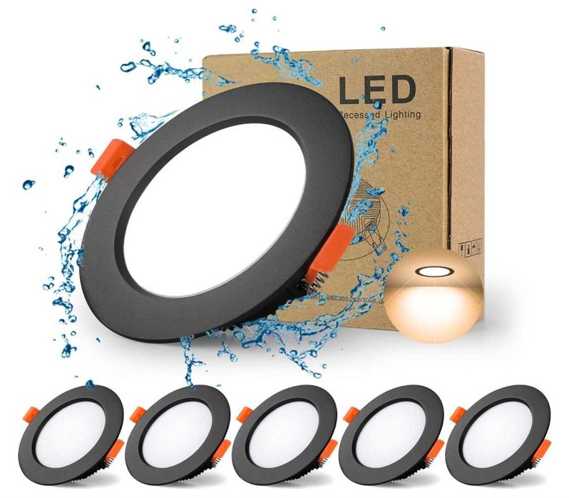 Комплект от 5 LED Спот Лампи за Вграждане 7W 700lm, Топло бяло 3000K