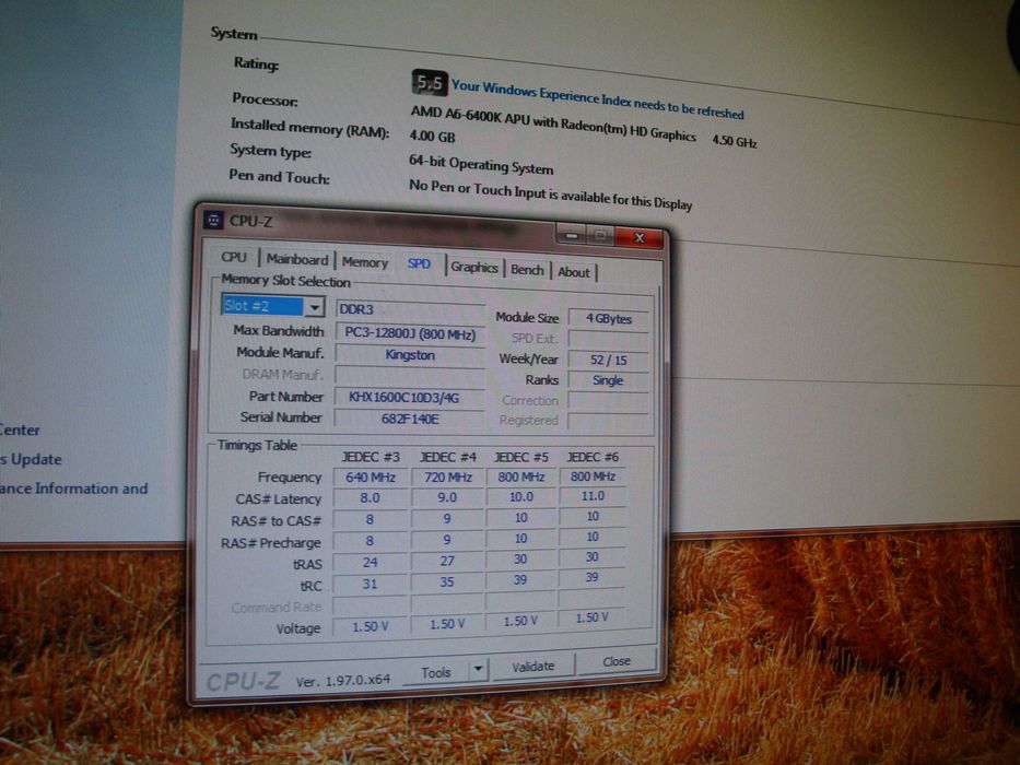 Memorie ram ddr3 4gb kingston hyperX Fury 1600Mhz HX316C10FR/4 1.5v