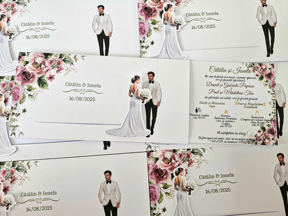 Invitații personalizate pentru nuntă și botez