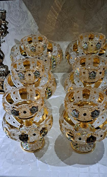 Чехословакия оргинал богема хрусталь 11штук