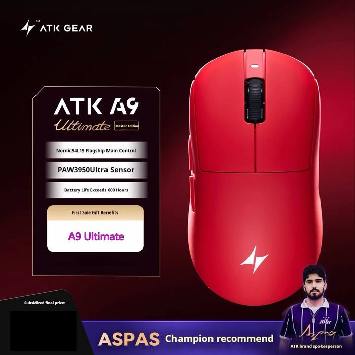 New Mouse ATK A9 Ultimate Pink/White/Red