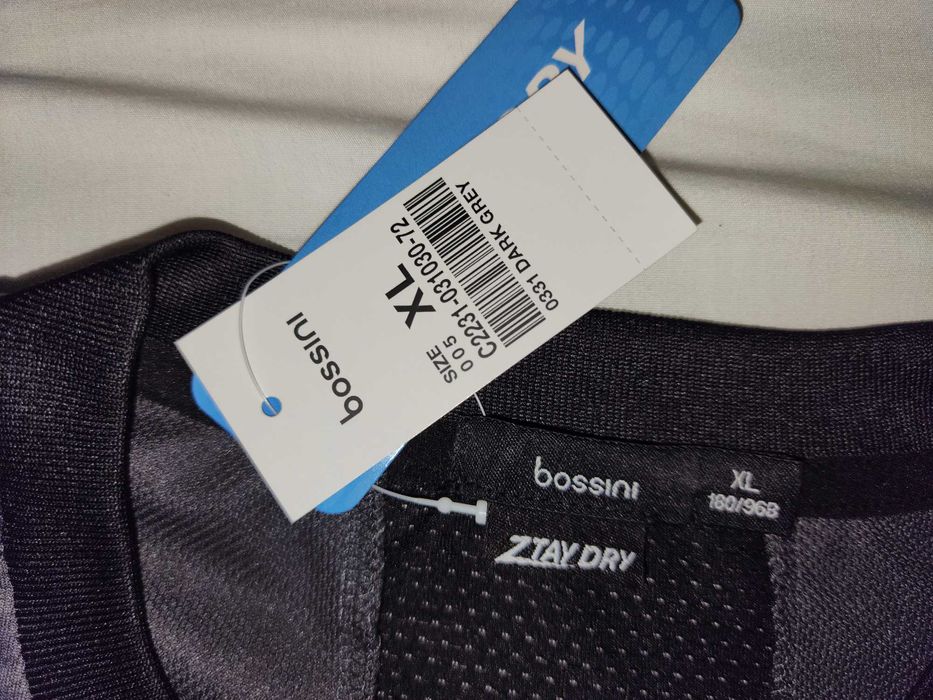 Футболка Bossini Оригинал Серая Размер XL