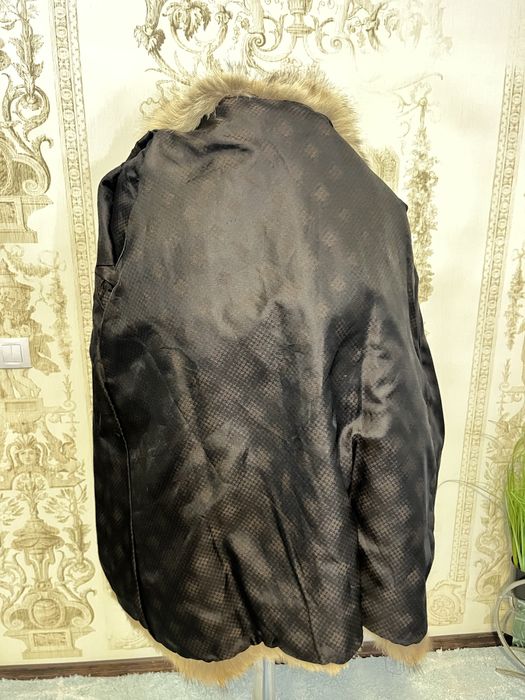 Haina S/M din blana naturala de vulpe cristal