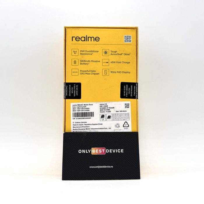 Telefon Realme C75 Lightning Gold 8GB RAM 256GB NFC