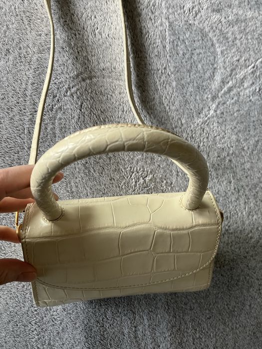 By Far mini croco cream bag