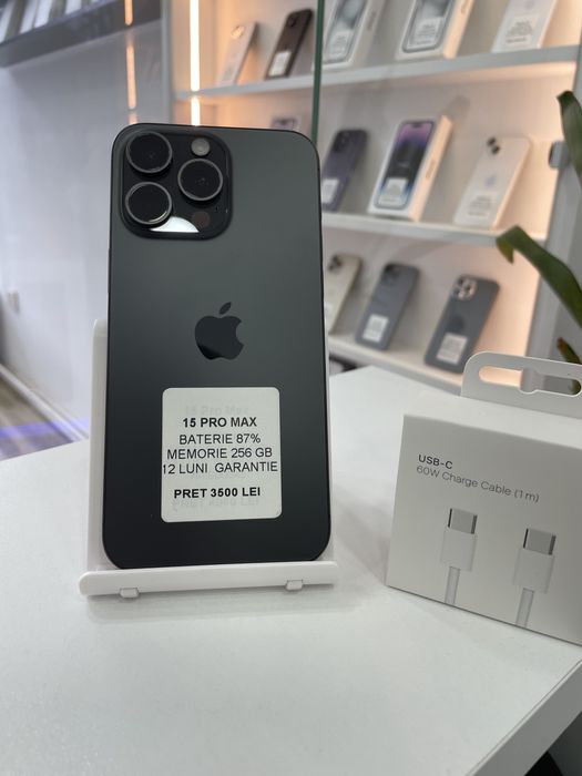 Magazin: iPhone 15 Pro Max, 256gb, garantie