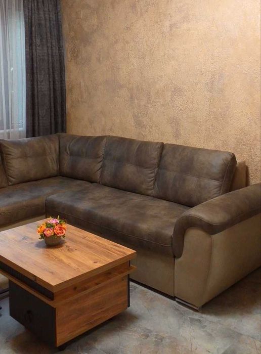 Ъглов Диван Като Нов Бежов/Кафяв - Еволюшън