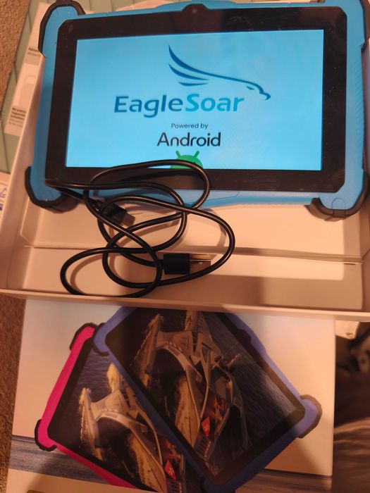 Нов детски таблет EagleSoar 7” (10GB RAM / 64GB ROM / Android 15 / Син)