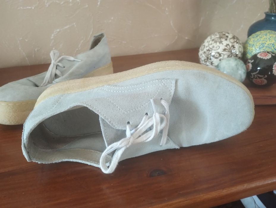 Adidasi S-karp, piele intoarsa, bleu