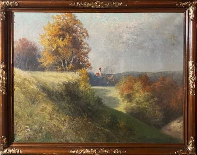 Tablou vechi-127 ani, de COLECȚIE, ramă de COLECȚIE, 70x50+R, ulei/pnz