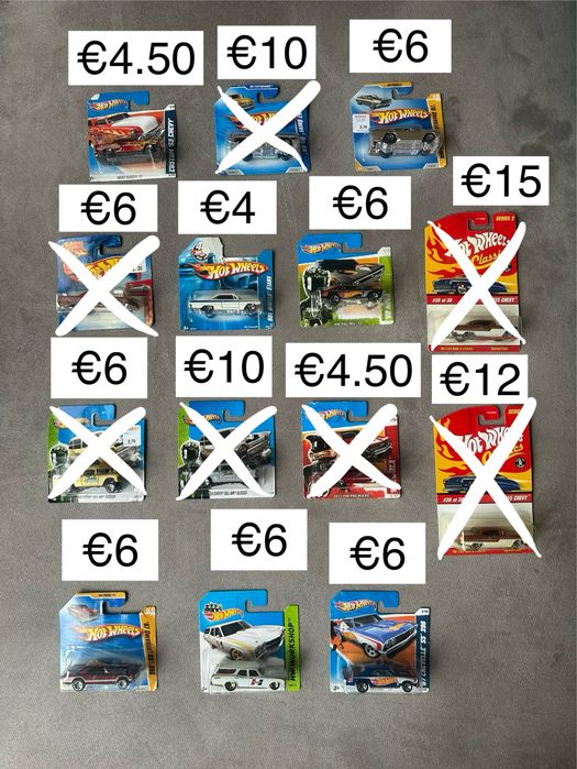 Hot Wheels колички - различни mainline/мейнлайн модели преди 2014