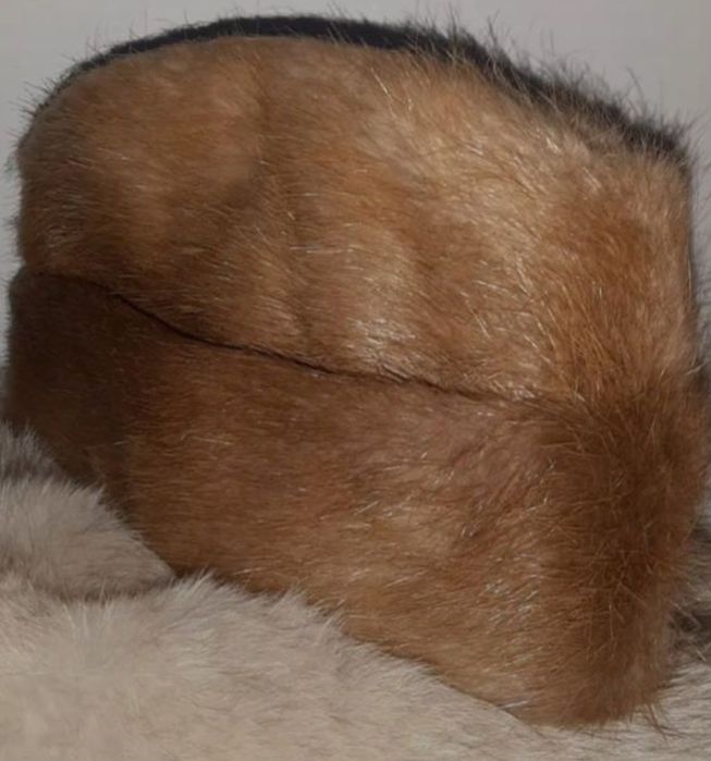 Căciulă din blană naturală, nurcă,  rucsac, Ella Icon Army 32x23x9