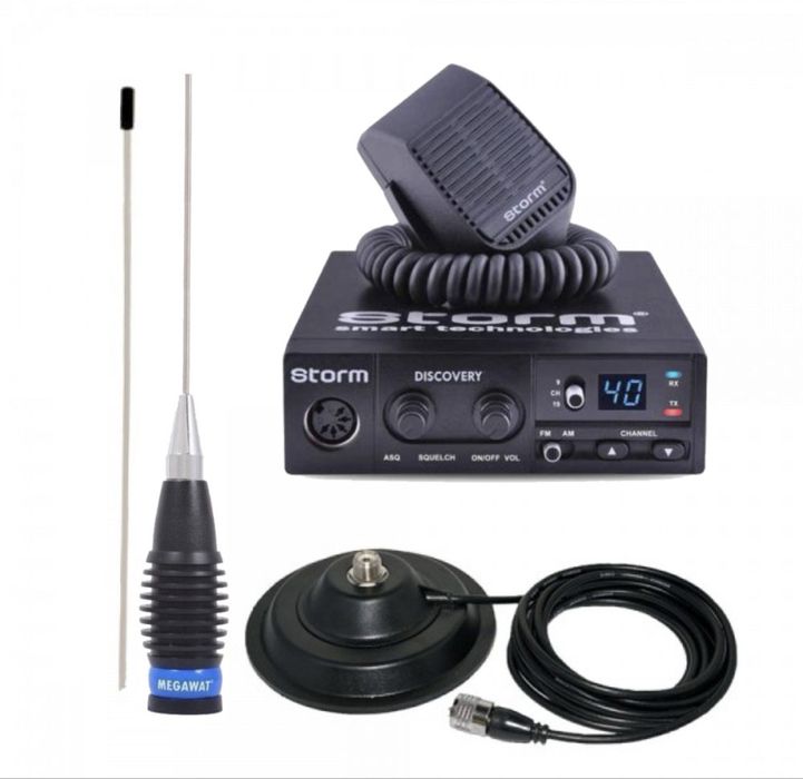 Statie CB Storm Discovery 3 + Antena Megawat ML 145 + Magnet Megawat 145 PL