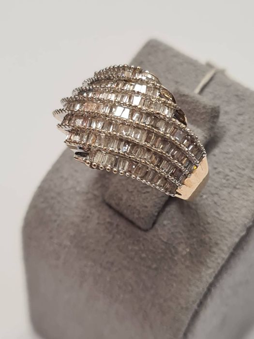 Inel din aur galben 14k cu diamante naturale, IAU801
