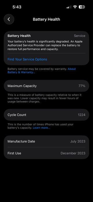 Iphone 15 128gb 77%