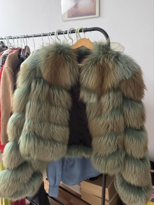 Geaca blana naturala vulpe Marime M