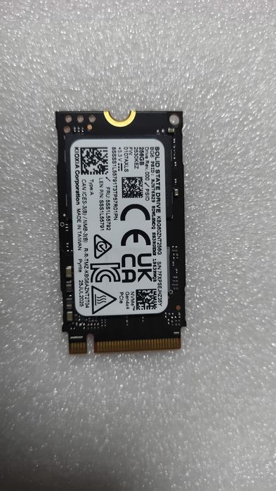 SSD M.2 NVMe 256GB Kioxia (Toshiba) Gen4x4 — Состояние нового