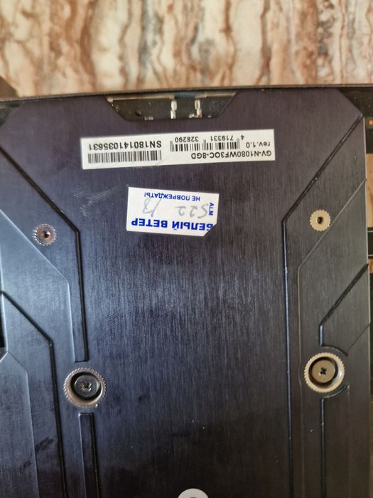 Видеокарта GTX gigabyte  1080 8 gb