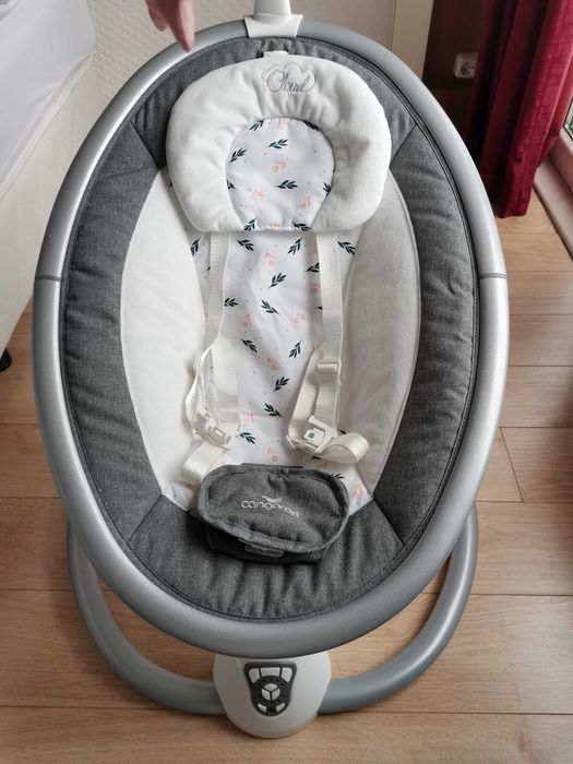 Бебешка електрическа люлка Cangaroo Cloud Grey
