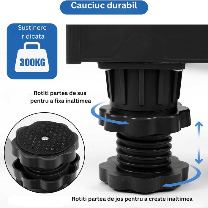 Suport pentru masina de spalat,aragaz,frigider cu 8 picioare si 8 roti