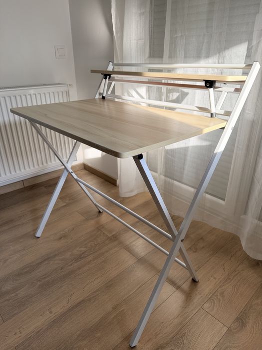 Vand Birou pliabil, cu raft, Tablezy InnovaGoods, otel/MDF, alb, 97 cm