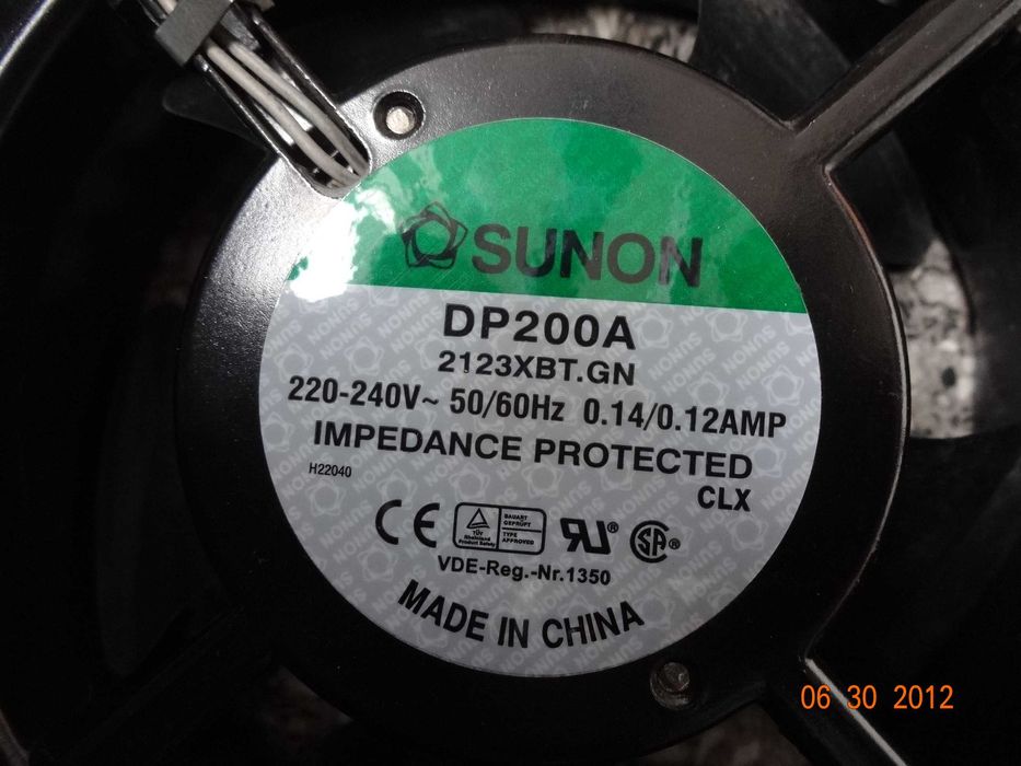 SUNON DP200A - изходен / входен вентилатор 220v