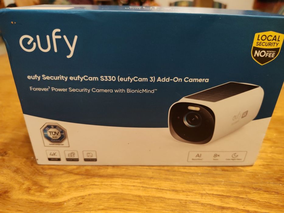 Vând Eufy eufyCam 3 S330 (Add-On Camera), nouă, sigilată.