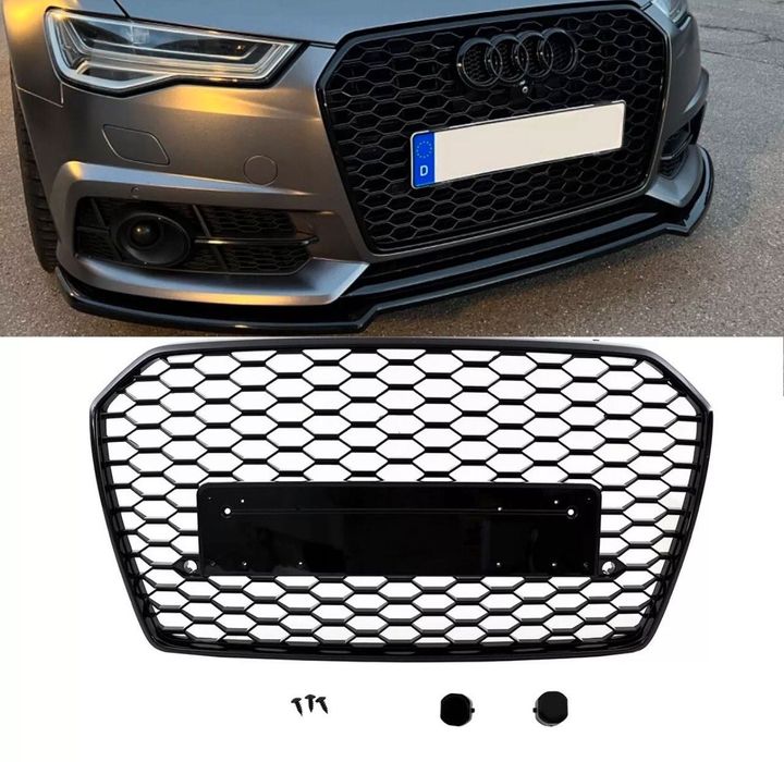 Audi a6 c7 черна решетка гланцирана 2015-2018 Facelift