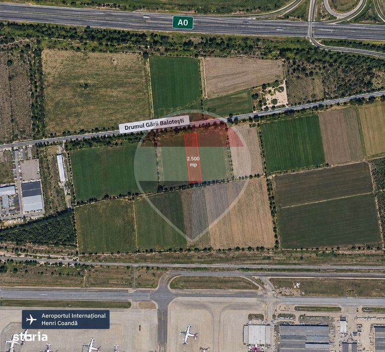 Teren intravilan 2.500 mp Otopeni | Drumul Gării Balotești | Aeroport