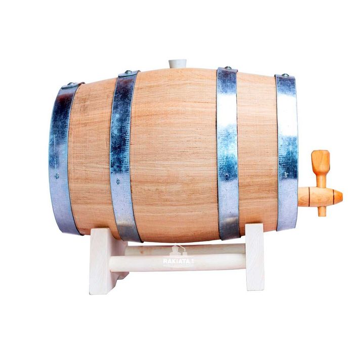 Дъбово буре 50л -дървена канелка и стойка от врачешки бял дъб,23204156