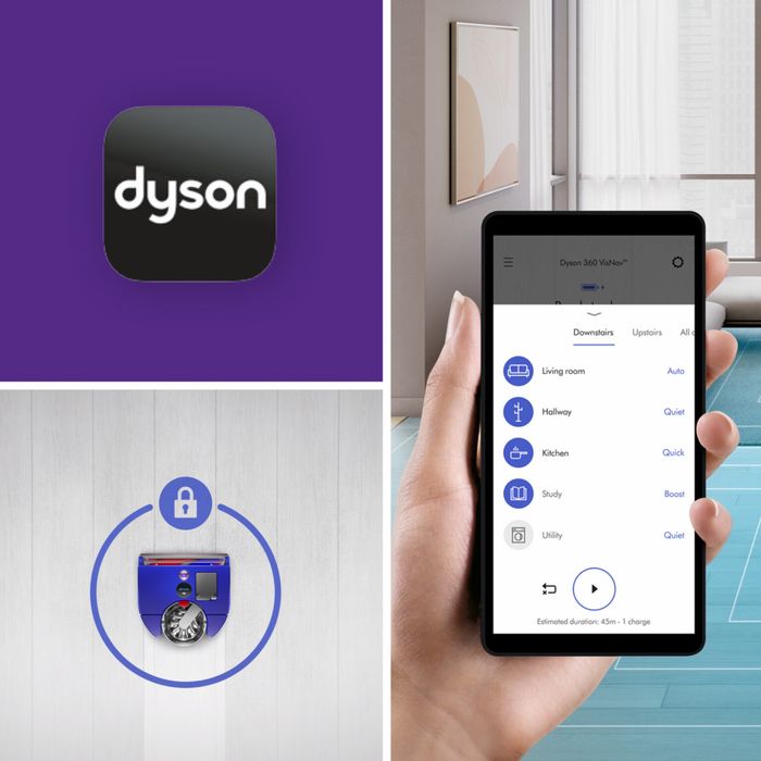 Прахосмукачка робот Dyson 360 Vis Nav, Hyperdymium , 65 AW, 22000 Pa, 110000 об/мин, 360° визуална навигация