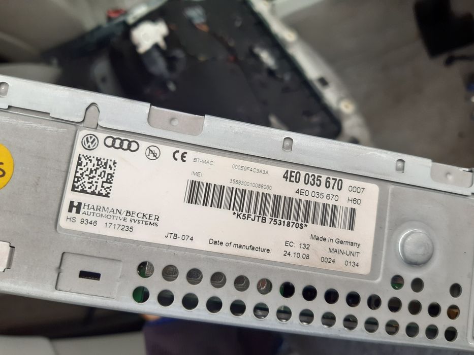 Unitate MMI 3G AUDI A6 C6 4F facelift 4E0 035 670 ( 2 SD + SIM )