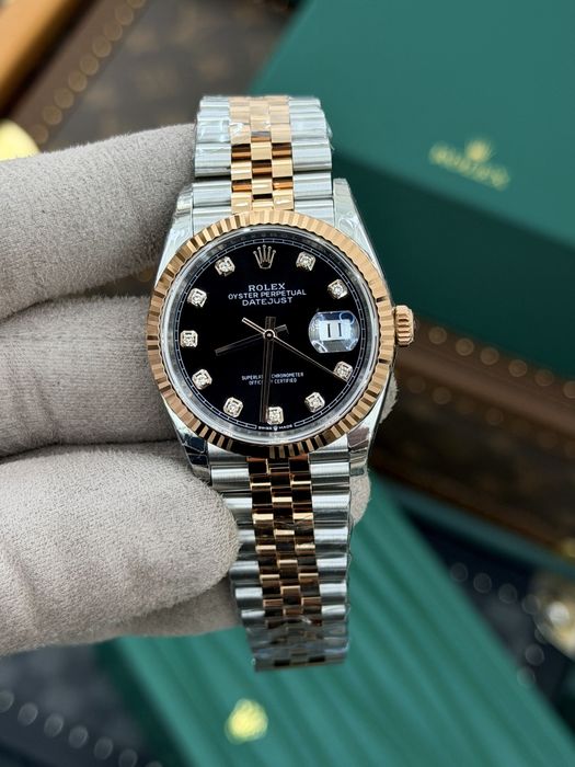 Rolex Date-Just Diamond 36 Everose Gold ETA 3235