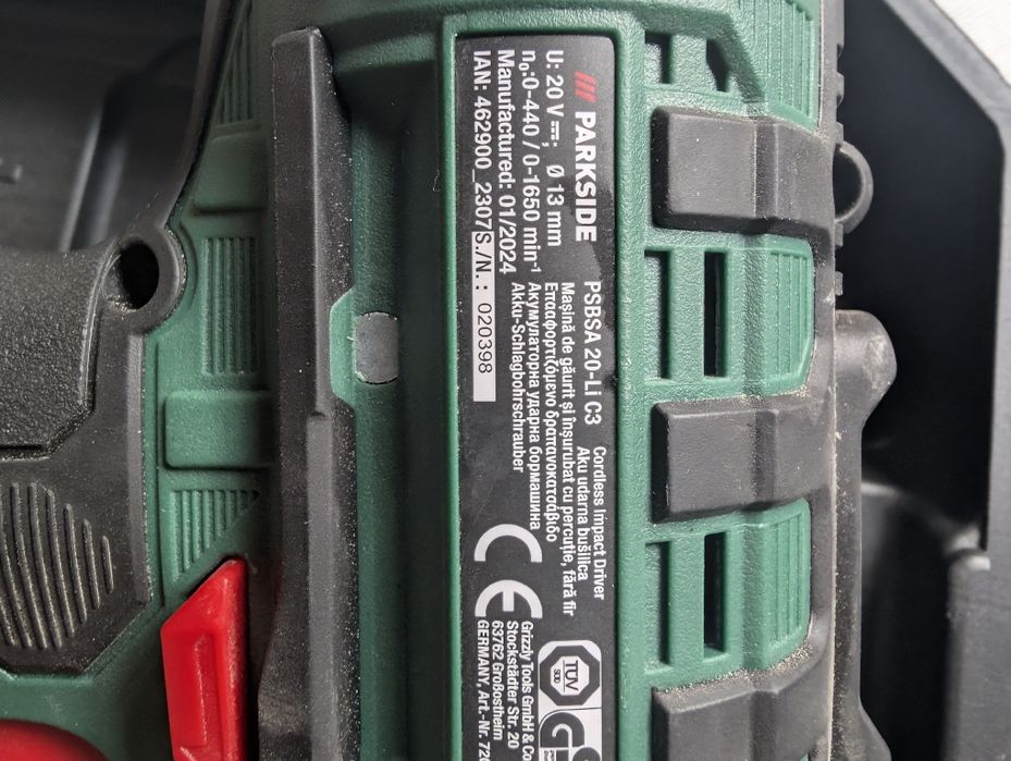 Ударен винтоверт Parkside PSBSA-20Li C3