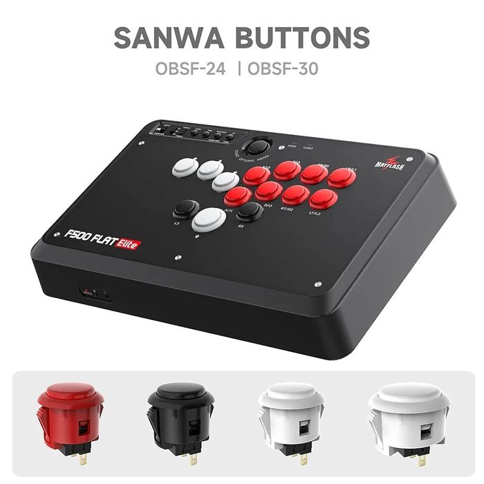 Controler arcade MAYFLASH F500 FLAT Elite Fight Stick fără stick cu bu