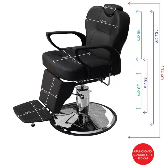 Scaun Frizerie Negru