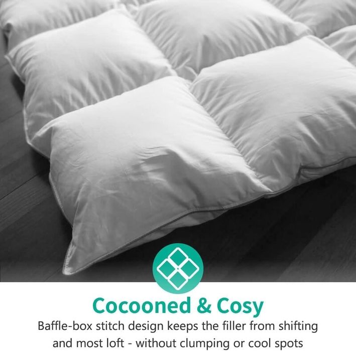 220х240см Ултралека завивка от естествен гъши пух (750гр), APSMILE