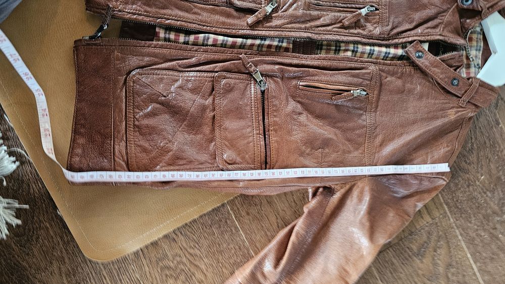 Уникално кожено яке Massimi Dutti. Като Ново.