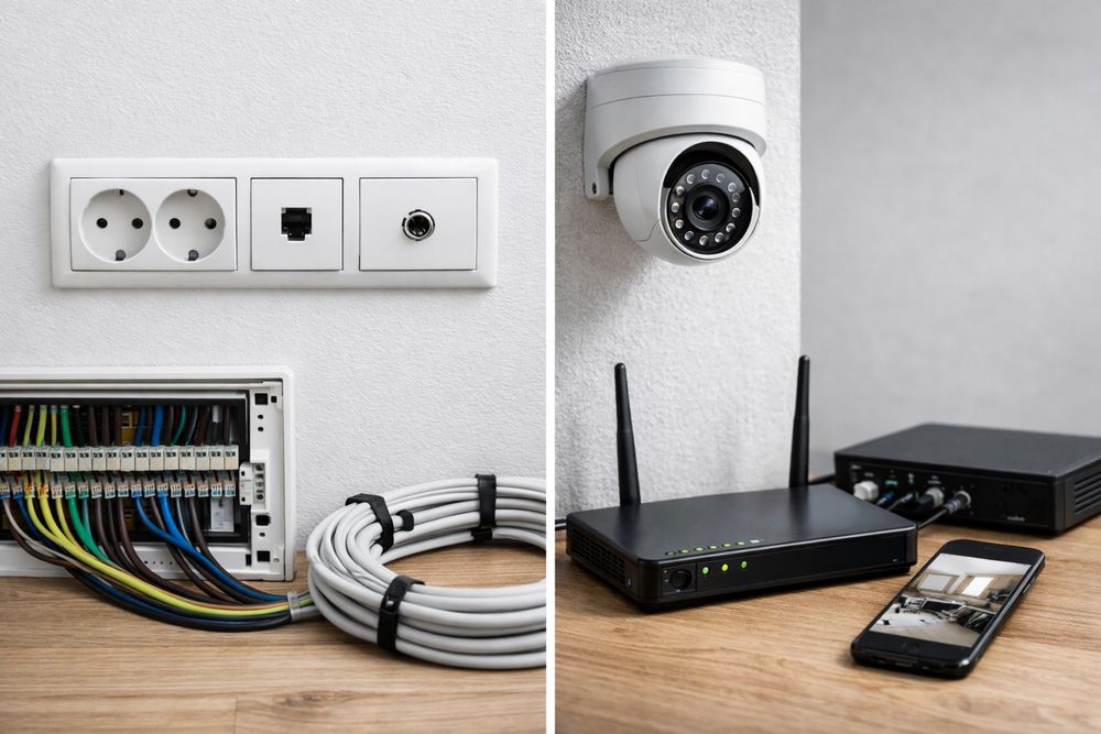 Montaj prize,intrerupătoare,trasee cablu,montaj camere supraveghere