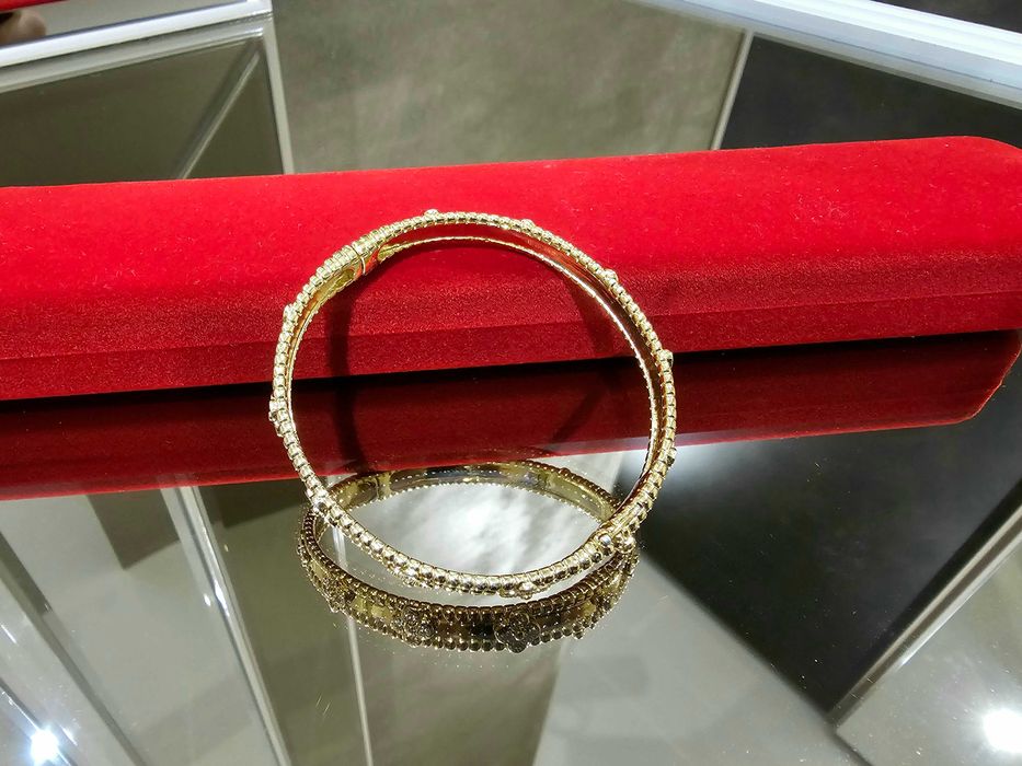 Van Cleef & Arpels VCA Gold Diamond Sweet Perlée Дамска Гривна