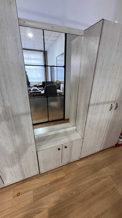 Шкаф- гардероб для офиса с зеркалом