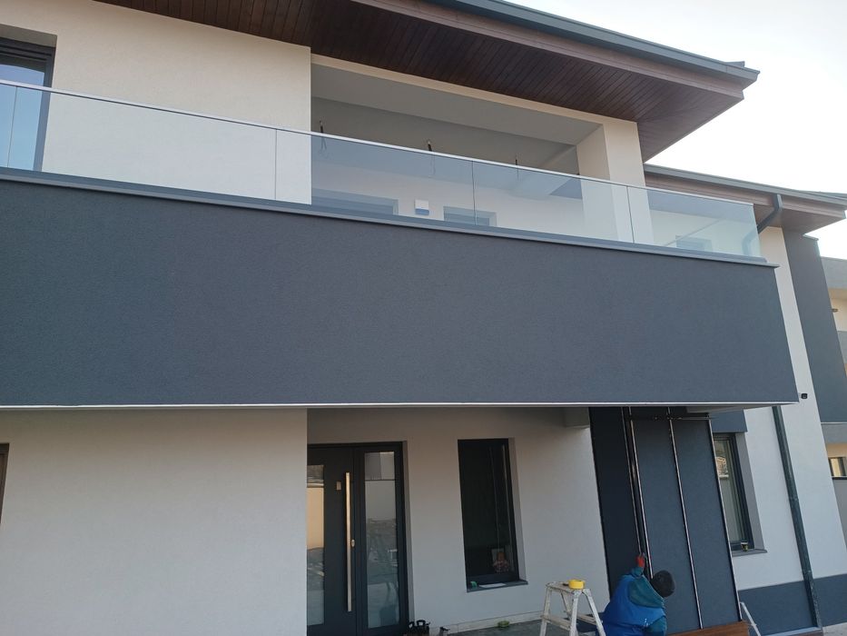 Balustrade sticlă,   scară interioară